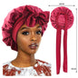 New Satin Sleeping Cap for Women Solid Wide Band Stretch Head Tie Silky Bonnet Edge Wrap Nightcap Hair Care Shower Head Cover
