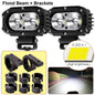 4 in (100 mm) LED Pod Light - Combo Spot + Flood Beam 9-30V Driving Work Fog Light for Car Motorcycle ATV UTV SUV Off-Road 4x4 Boat Truck