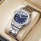 Luxury Men's Square Dial Alloy Strap Quartz Watch - Business & Casual