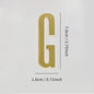 Golden Self Adhesive House Number Metal English Alphabet Letters for Apartment Room Door Plate Table Mailbox Number Stickers 7cm