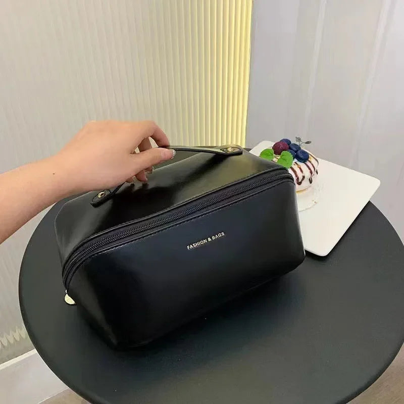 Women's Travel Makeup Bag Luxury Zip Toiletry & Cosmetic Organizer Pouch