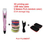USB Rechargeable 3D Printing Pen with 9M PLA Filament (1.75mm) — Adjustable Speed, 180–220°C Heat, DIY 3D Pen for Kids & Adults
