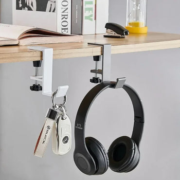 Adjustable Desk Edge Hook - Punch-Free Headset & Backpack Hanger for Gaming Desk and Home Office