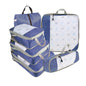 6-Piece Travel Compression Packing Cubes Set with Shoe Bag - Mesh Lightweight Luggage Organizers