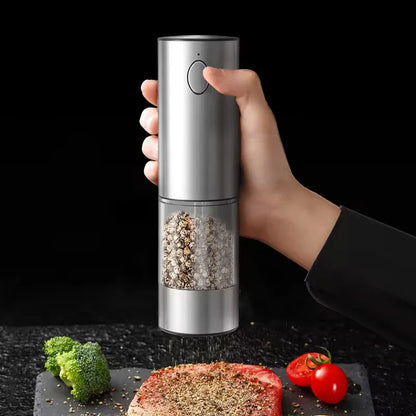 Automatic USB Rechargeable Salt & Pepper Grinder – Adjustable Ceramic Spice Mill (1 or 2-Pack)