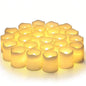 24PCS LED Candle Tea Lights Battery Operated Red Shells Romantic Decoration Flameless  Wedding Party Use