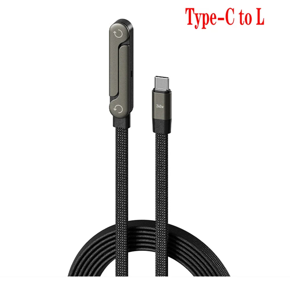 Fast Charging Cable Phone Tablet Foldable Holder 2-in-1 240W Fast Charging Foldable Phone Holder Data Cable