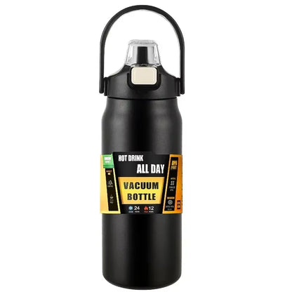 800-1500ML 304 Stainless Steel Thermal Mug Outdoor Thermos Bottle Portable Tumbler Vacuum Flasks Cold&Hot Straw Water Bottle