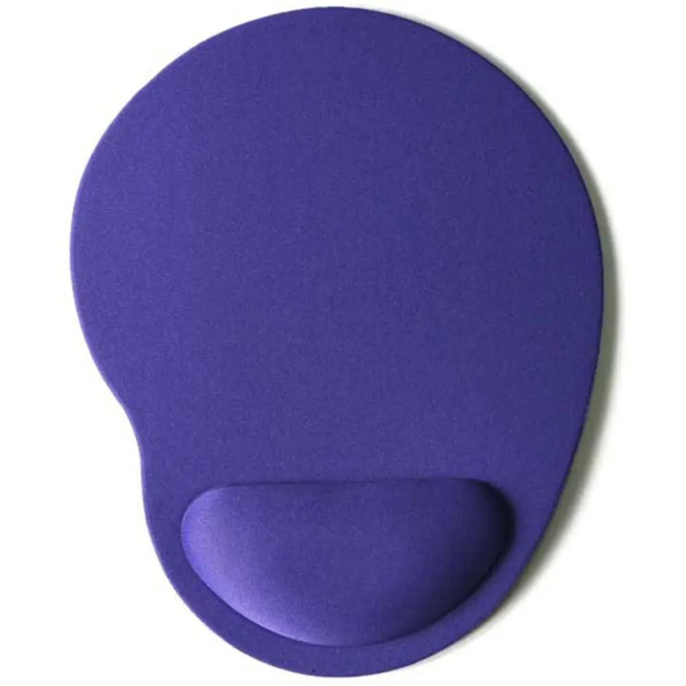 Ergonomic Wrist Rest Mouse Pad - Memory Foam + Gel Support, Non-Slip Base, Pain Relief, Office and Gaming, Dark Blue/Orange/Purple