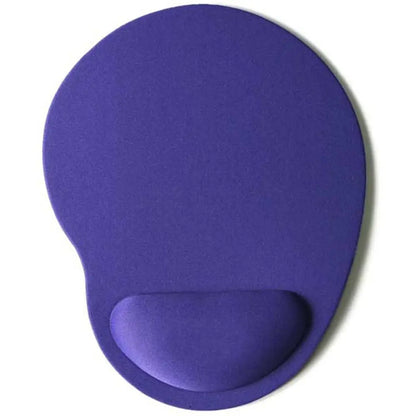Ergonomic Wrist Rest Mouse Pad - Memory Foam + Gel Support, Non-Slip Base, Pain Relief, Office and Gaming, Dark Blue/Orange/Purple