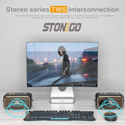 STONEGO Portable Bluetooth Speaker, 16W Stereo, TWS