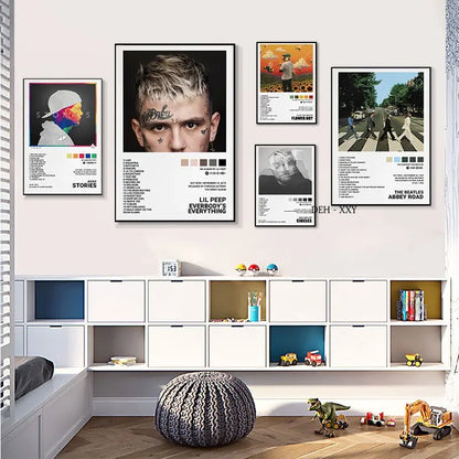 Music Album Covers Poster Gifts Juice Wrld,Tyler Hip Hop Rapper Singer Album Covers Canvas Painting Wall Art Pictures Room Decor