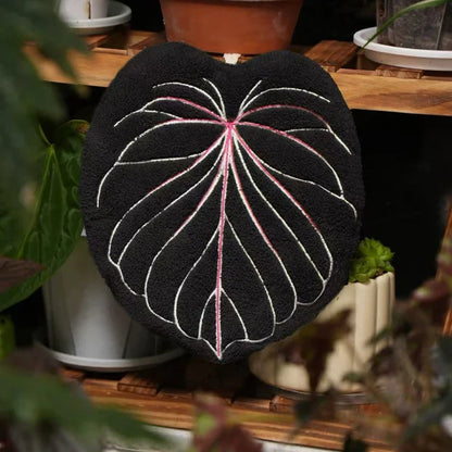 Leaf-Shaped Coral Fleece Hand Towel – Absorbent Hanging Kitchen & Bathroom Towel