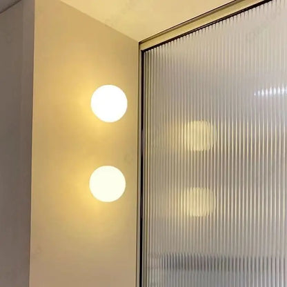 Creative Simple LED Ball Glass Wall Lamp Living Room Corridor Bathroom Bedroom Bedside Decorative Lighting
