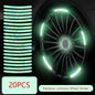 Car Wheel Hub Reflective Stripes - Safety Tire Warning Stickers for Night Driving