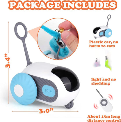Automatic Smart Cat Toy Car — 2-Mode Remote Control Interactive Moving Toy for Cats & Small Dogs