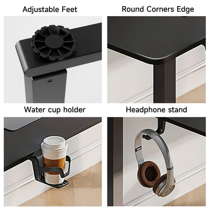 Electric Lifting Table, Square Standing Computer Desk Stand Up Desk With 4 Legs Sit Stand Desk Adjustable Height from 28-46"