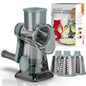 3-in-1 Rotary Cheese Grater Manual Vegetable Slicer & Nut Grinder – Multifunctional Kitchen Tool