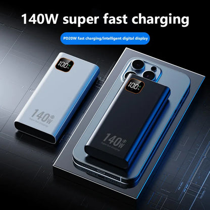 140W 100,000mAh Portable Power Bank USB-C Fast Charging with LED Display, 3-Device Output