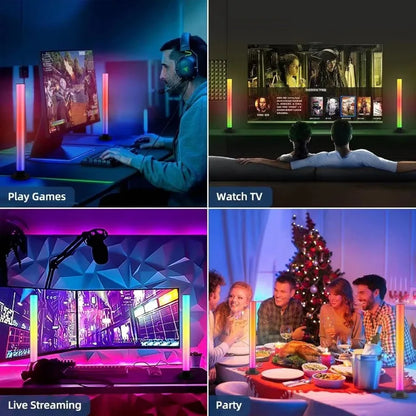 LED Atmosphere Lamp Floor Lamp RGB Remote Control and APP Control Music Synchronization Lighting Esports Game Mood Table Lamp