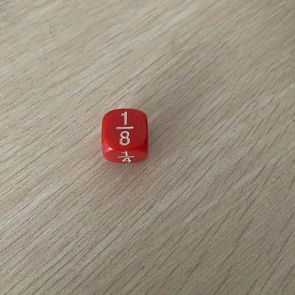 10 PCS/Set White/Green/Red Fractional Number Funny Dice Education Game Accessory  16*16 mm