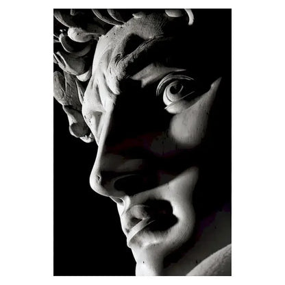 Nordic Simple Wall Art Black Ancient Greek Gods Sculpture David Statue Canvas Print Poster Home Living Room Bedroom Decoration