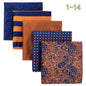 5-Pack Men's Microfiber Pocket Squares 12.6 in (32 cm) - Jacquard Woven Wedding & Formal Handkerchiefs, Assorted Patterns