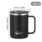 500ml (16.9oz) 304 Stainless Steel Double-Layer Insulated Travel Mug with Handle, Sealed Vacuum Flask