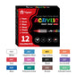 Acrylic Paint Brush Marker Set – Soft Brush Tip with Automatic Ink Control | Paint Pens for Wood, Stone, Glass, Canvas & Fabric