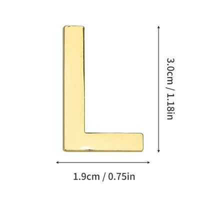 1Pcs Metal Self Adhesive House Number English Alphabet Letters for Apartment Room Door Plate Table Mailbox Number Stickers 3*2cm