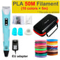 3D Printing Pen for Kids with Travel Case — PLA 1.75mm Filament, LED Display, Adjustable Temp & Speed, DIY Drawing Gift