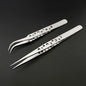 Anti-Static Precision Stainless Steel Tweezers Set - Curved & Straight Tips for Electronics & Phone Repair