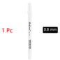 White Opaque Oily Waterproof Gel Marker Pen - Multi Nib Sizes 0.8/1.0/2.0/2.8mm for DIY, Graffiti, Sketching