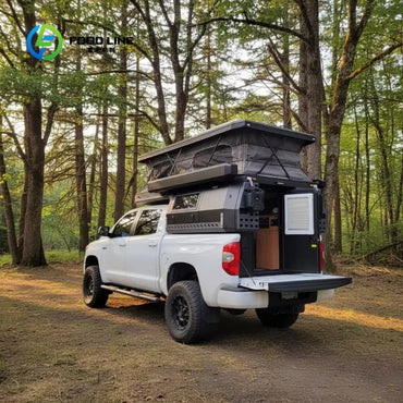 Customized Full Kitchen Truck Camper With Stove And Sink Overland Camping For Travel Groups Bulk Order