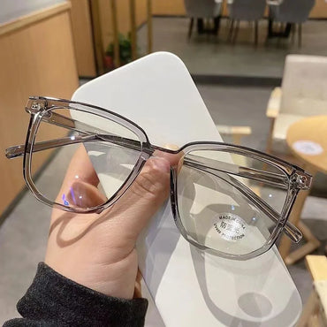 Transparent Square Blue Light Blocking Glasses for Women and Men - Clear Frame Computer Eyewear