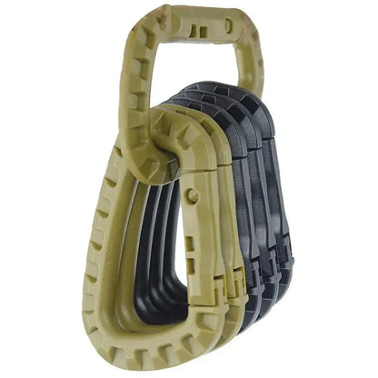 Tactical Carabiner D-Ring Clips for Backpack & Keychain - 1-10 Pack