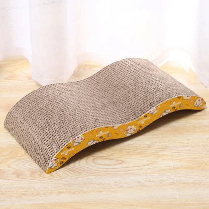 Corrugated Cardboard Cat Scratcher – Double-Sided Catnip Scratch Board for Sofa, Bed & Cushion