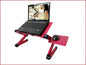 Adjustable Foldable Laptop Lap Desk 53 x 26 x 4 cm (20.9 x 10.2 x 1.6 in) - Portable Ergonomic Bed & Sofa Laptop Stand with Mouse Pad and Cooling Vents