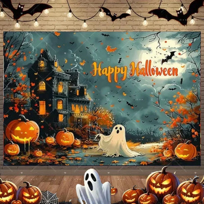 Halloween Photography Backdrop, Printed Vinyl