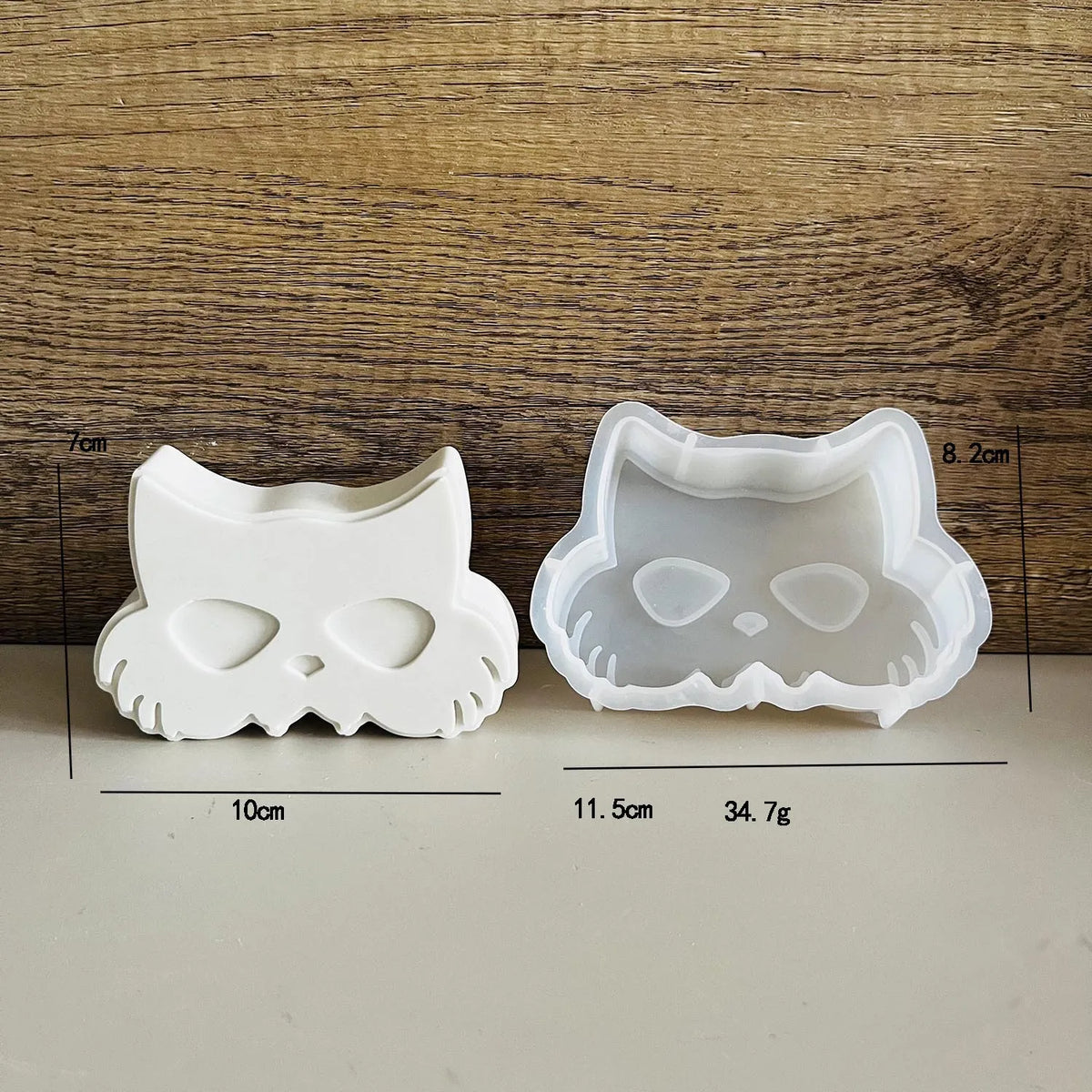 Halloween Silicone DIY Mold – Skeleton, Bat, Jack-O’-Lantern, Ghost & Mask Shapes for Resin, Plaster, Aromatherapy & Clay Crafts – 8 Designs