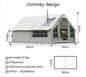 Inflatable camping tent no need to build 10 square meters 6-8 person space chimney design windproof and rainproof