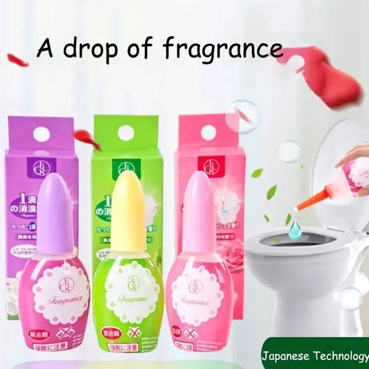 Toilet Deodorizer 20ml Concentrated Anti-Bacterial Air Freshener for Bathroom, Drain & Trash Can - Long-Lasting Aromatherapy