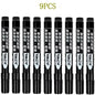 Permanent Paint Marker Pens – Waterproof Black Oil-Based Quick-Dry Markers for Tires & Oily Surfaces (3/9 Pack)