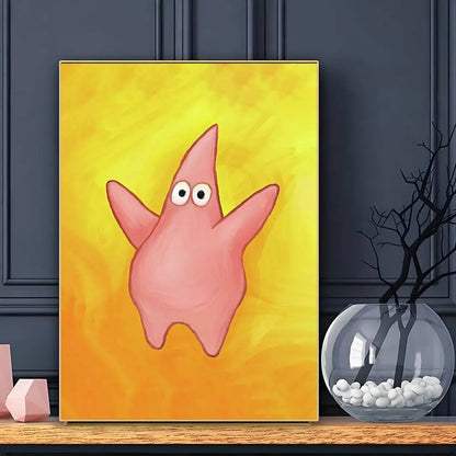 Monster Squid SquarePants Octopus Brother Poster Sticky Wall Art Printing Waterproof Home Living Bed Room Bar Aesthetic Decor