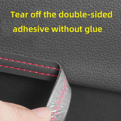 PU Leather Car Trim Braid — Self-Adhesive Decorative Strip for Dashboard & Door, Universal Interior Moulding