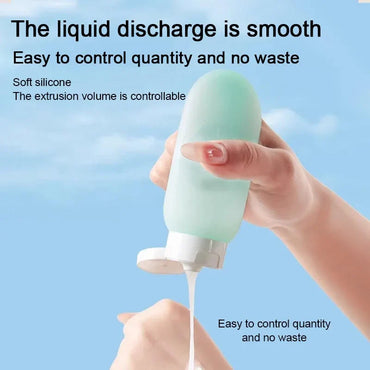 60 ml (2 fl oz) Silicone Travel Bottles Set – Refillable TSA-Friendly Travel Toiletry & Shampoo Bottles
