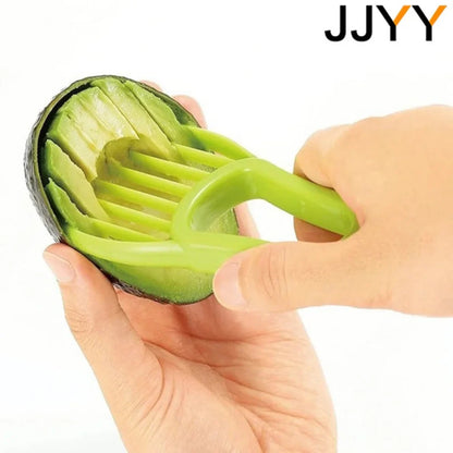 3-in-1 Avocado Slicer Corer Peeler – Plastic Fruit & Vegetable Cutter with Pitter