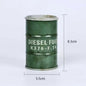 Iron Mini Oil Drum Model Chemistry Oil Drum Model Car Model Desktop Decoration Storage Box War Games Scene Model for Xmas Gifts