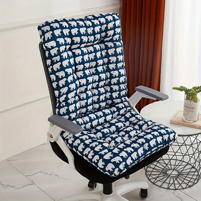 Ergonomic Memory Support Seat Cushion with Integrated Backrest and Lumbar Support for Office, Home & Car