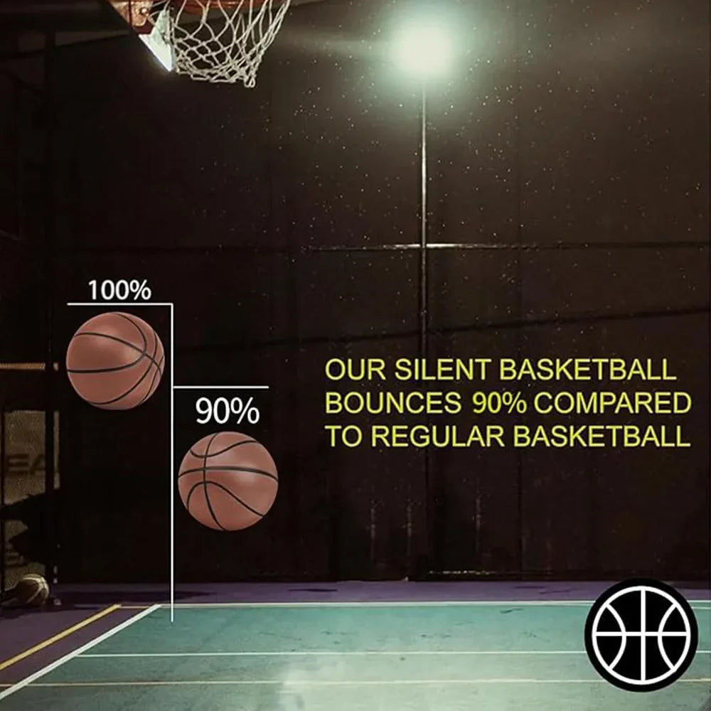 Silent Indoor Foam Basketball Size 7 — Quiet Airless Dribble & Dunk